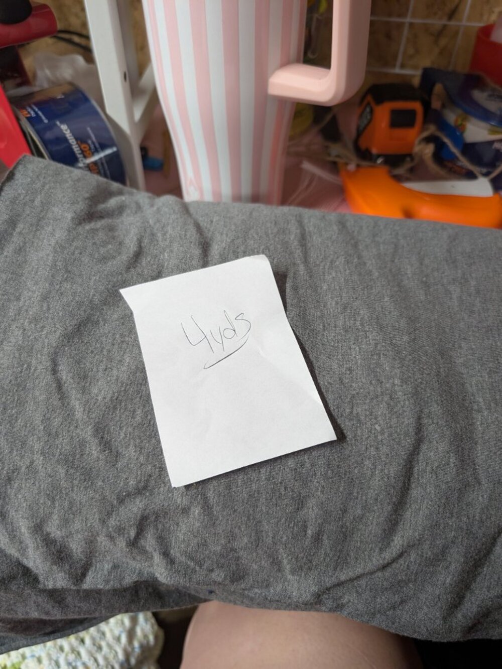 Gray T-shirt Fabric - 4 Yards - Soft & Versatile